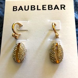 Bauble Bar 2 Pair of Gold Tone Earings NWT